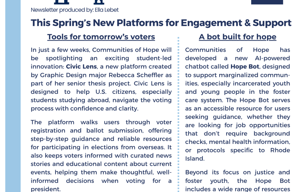 Newsletter #8 – 3/30/26